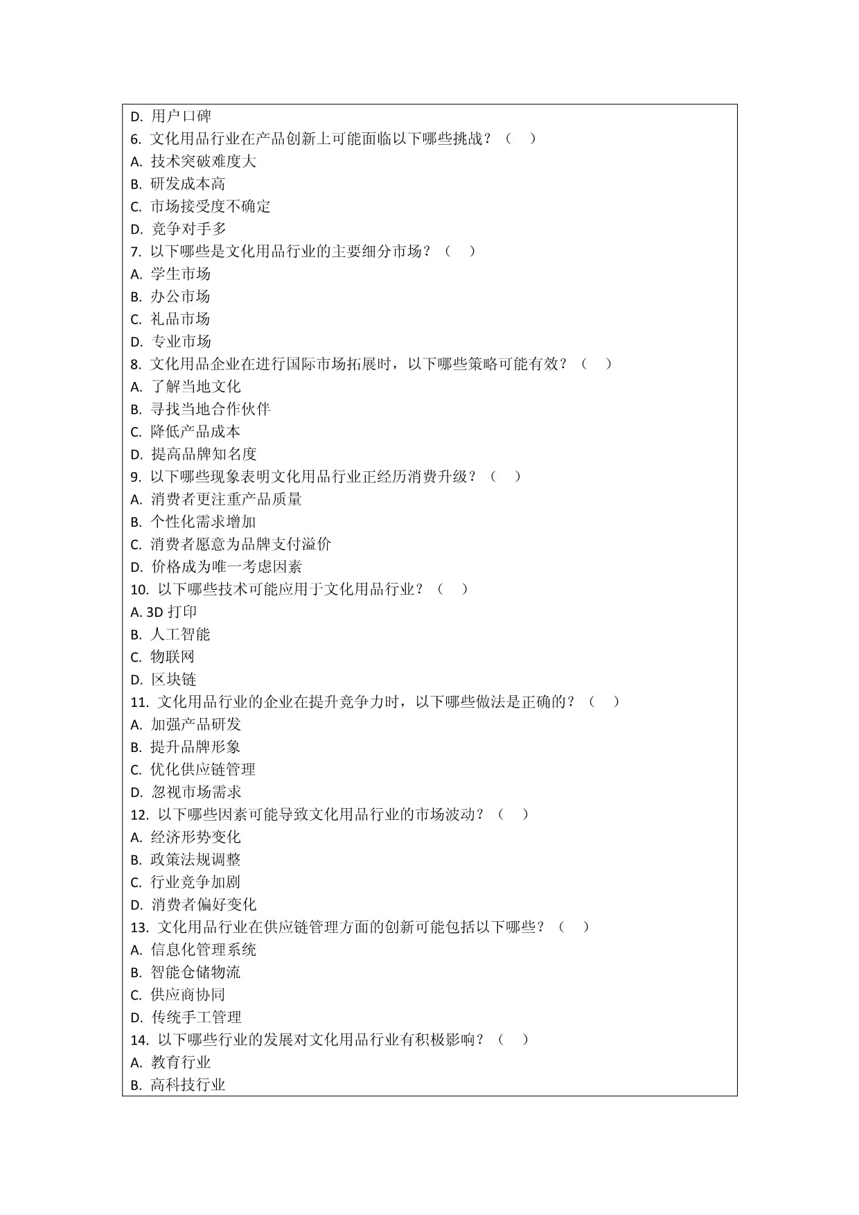 文化用品与家用电器行业融合发展趋势预测考核试卷