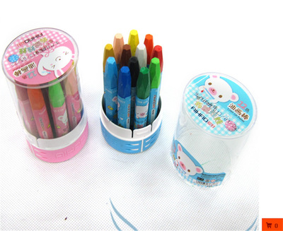 批发正品爱好68014-18益智蜡笔 安全无毒的儿童涂鸦新选择